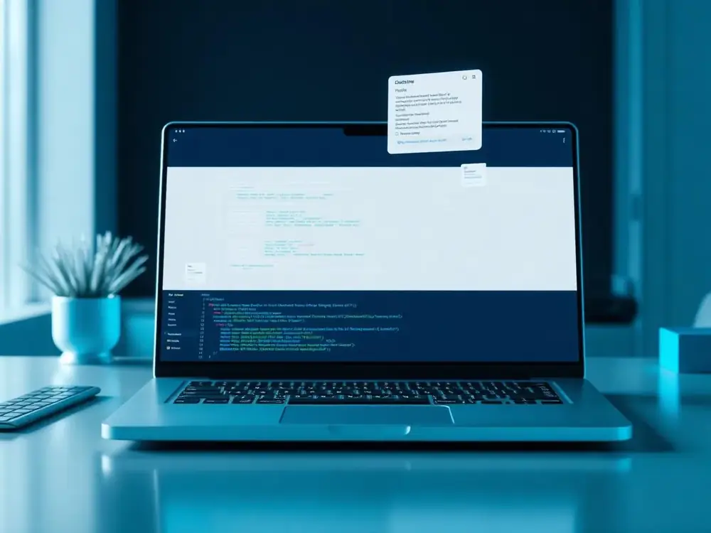 Site institucional responsivo desenvolvido pela SmartPlus em notebook